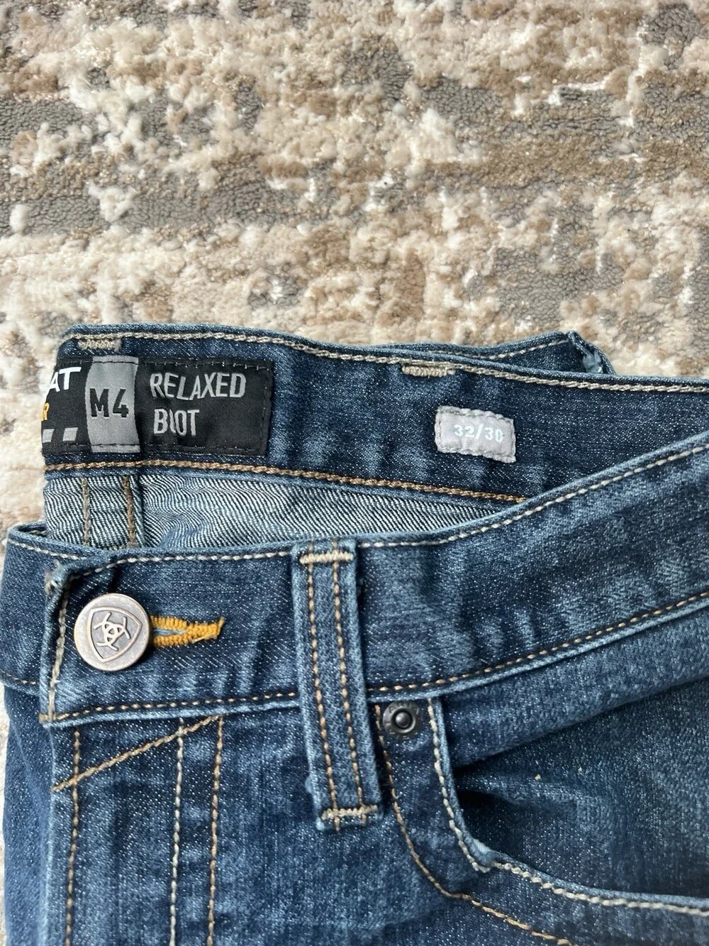 Ariat Rebar M4 Relaxed Boot Cut Work Jeans Western Cowboy Denim | 32x30